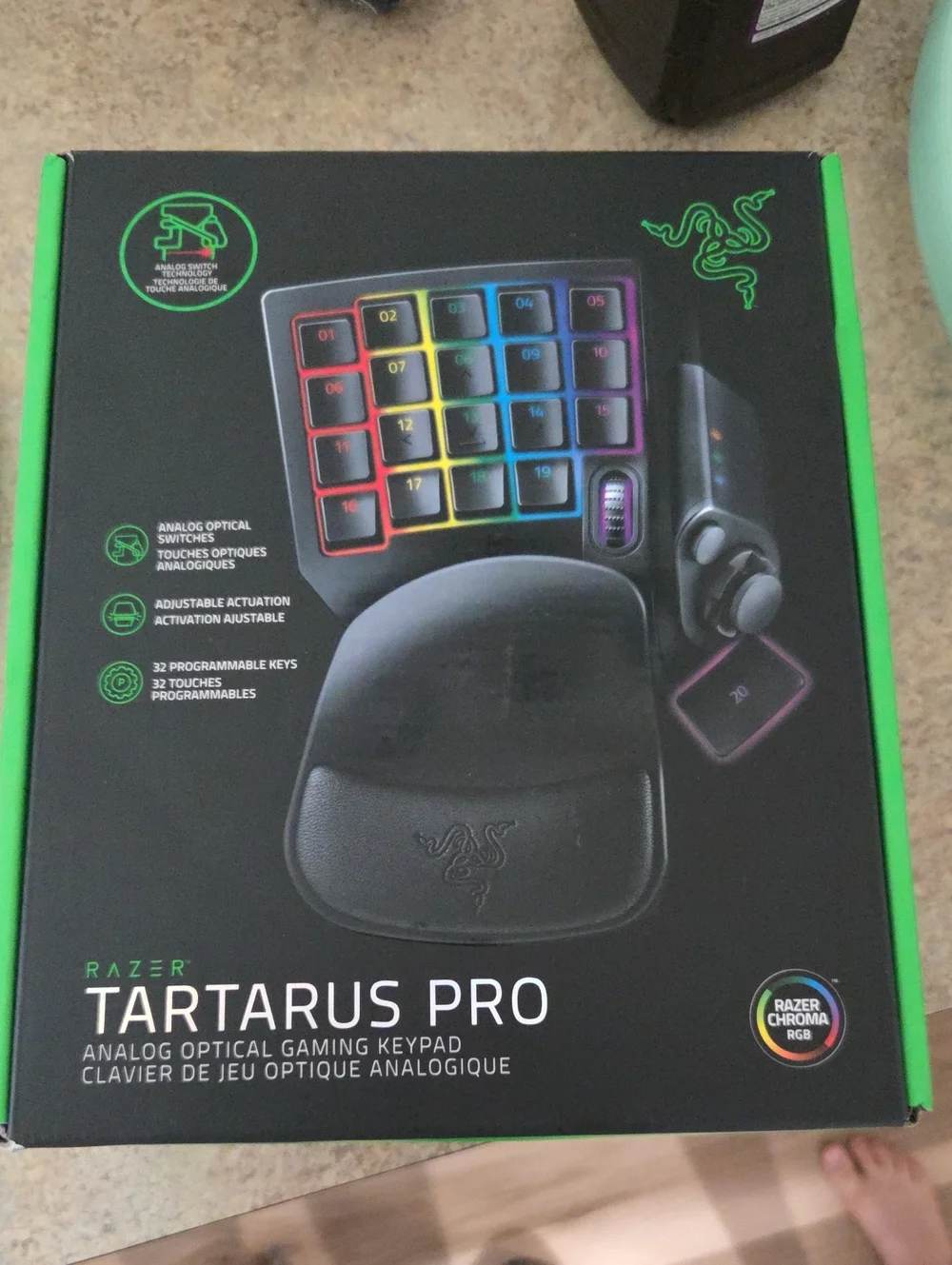 Razer Tartarus Pro RGB Black Gaming Keypad with Green Accents